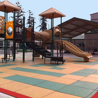 Good price Soft Anti Slip Sport Rubber Tiles Shock Absorbing For Outdoor online