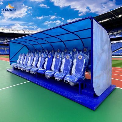 Good price Portable Bench Shelter with 4-12 People Capacity and Blue PC Solid Sheet for Football Substitute Bench online