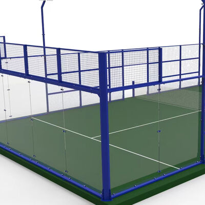 Good price Hot Galvanized Steel Padel Court with 200W LED Light and 12mm Artificial Turf for Professional Play online