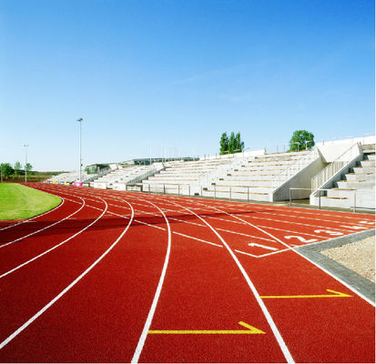 Durable IAAF Certified Full Pour Running Track with 15.9mm Thickness and SBR & PU Binder for Stadiums