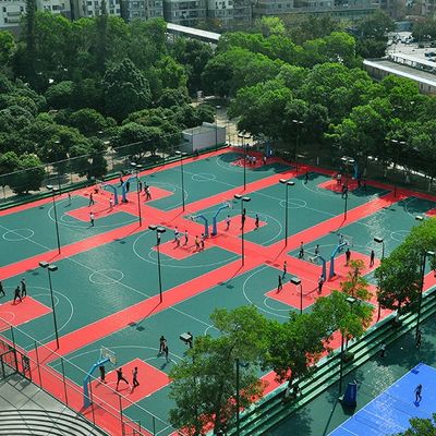 Good price Weather Resistant Outdoor Basketball Court Tiles Polypropylene Material With Multi Color online