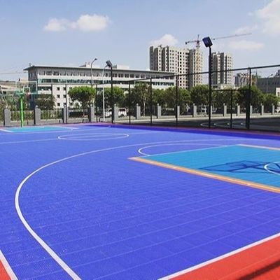 Customized Color PP Tiles Sports Flooring For Outdoor Sport Courts