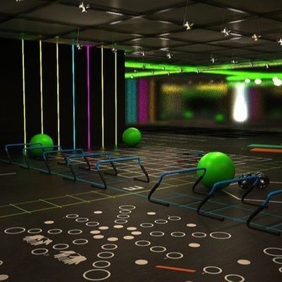 Safety Recycled Rubber Gym Tiles , Playground Rubber Mat With EU Standard