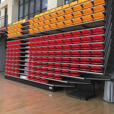 Rear Folding Retractable Bleacher Seating For Indoor University School Hall