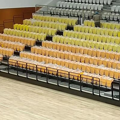 Good price 100 Seats Retractable Bleacher Seating Wall Attached For Concert Hall Theatre online