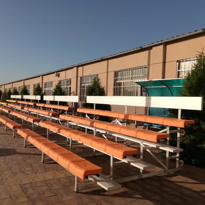 Aluminum Playground Outdoor Metal Bleachers 4 Rows With Seats