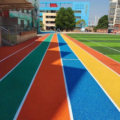 Anti Aging Colored Rubber Granules , Water Resistant Rainbow Running Track