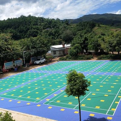 Sport Court PP Tiles Sports Flooring Interlocking With Line Marking Service