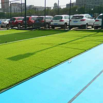 Artificial Grass Shock Absorbing Floor Tiles Eco Friendly Non Toxic For Soccer Field