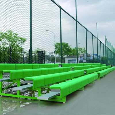 Color Customization Aluminum Outdoor Metal Bleachers With Double Pedal And Seats