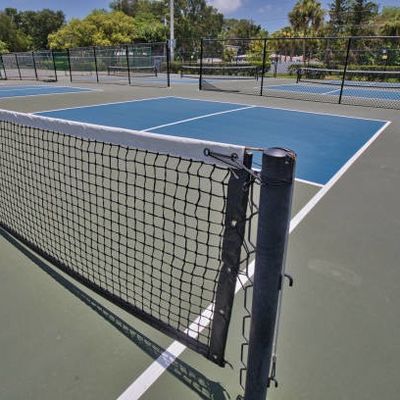 Vinyl Material Pickleball Court Mat Slip Resistant Smooth Surface