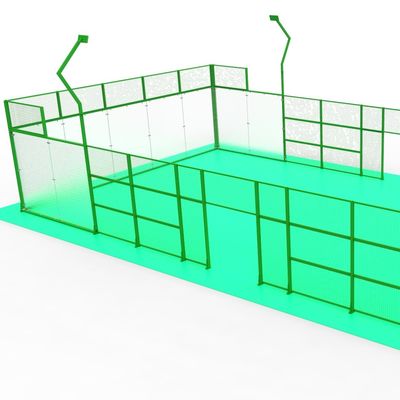 Green Smooth Surface Synthetic Padel Tennis Court Easy Installation