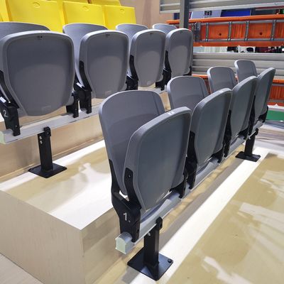 Air Injection Processing Plastic Stadium Sports Seats With Metal Structural Bleacher