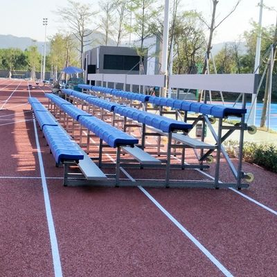 20PCS / 36PCS Seat Outdoor Metal Bleachers With Optional Guardrail