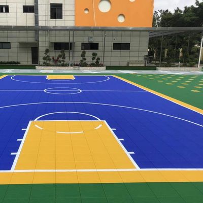 Good price Outdoor Courts Red PP Tiles Sports Flooring 15mm Thickness With Carton Packaging online