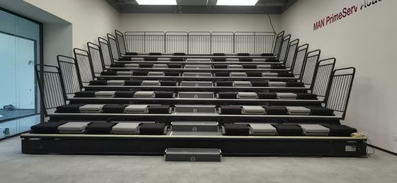 200 - 500 People Capacity Retractable Bleacher Seatings Resistant To Rust And Corrosion