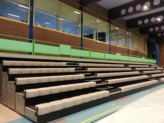 Good price Aluminum Silver Retractable Bleacher Seating Straight Or Curved Options Available online