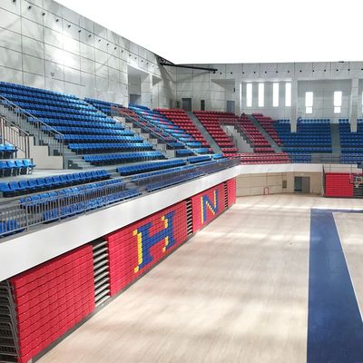 Aluminum Customized Retractable Bleacher Seating With Optional Flooring 5 Years