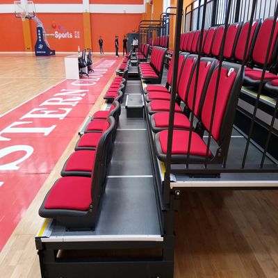 Good price Retractable Bleacher Seating with 5 Years Warranty, Optional Aisle, and 4-10 Rows for 200-500 People online