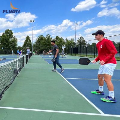Fade Resistant Pickleball Court Mat Crystal Sand Surface Pattern 2 Mm PVC Base Layer