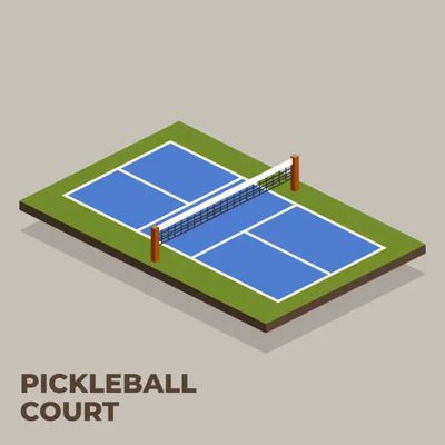 PVC Acrylic Coating Pickleball Court Mat 6.56*32.81ft With Roll Installation
