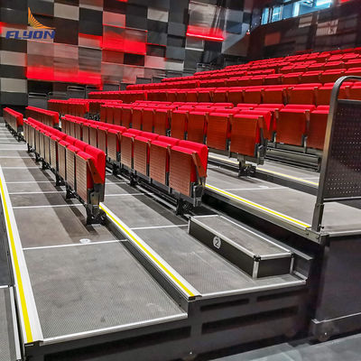 200-500 People Capacity Retractable Bleachers Aluminum 4-10 Rows