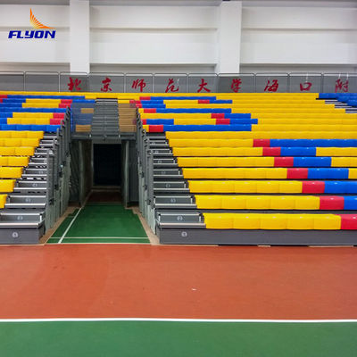 Foldable Aluminum High Durability Retractable Gym Bleachers For Capacity Of 200-500 People