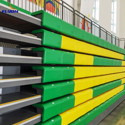 Optional Handrail And Flooring Retractable Bleacher Seating For Personalized Seating Configurations