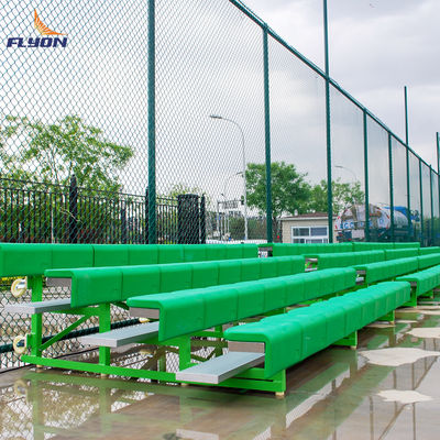 Customizable Outdoor Aluminum Bleachers With Optional Guardrails