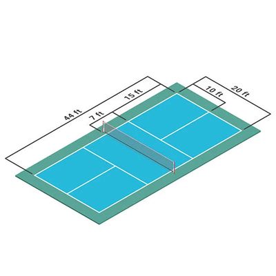 Anti Slip UV Protected Pickleball Court Mat With Acrylic Coating And Crystal Sand
