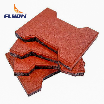EPDM Rubber Dog Bone Pavers 20x16cm 15-45mm Thickness Custom Colors