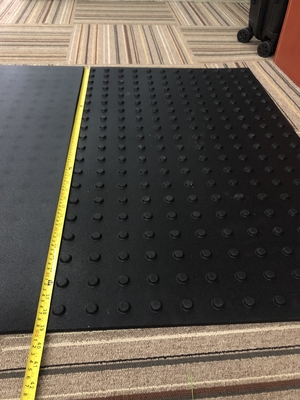 Tactile Paving Rubber Flooring Mat 60x100cm Shock Absorbent Gym Mat