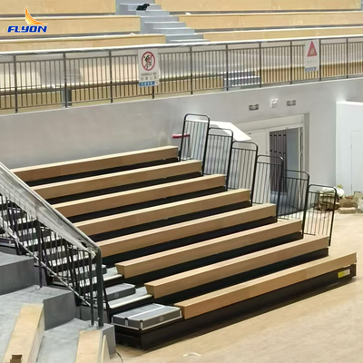 3-10 Rows Factory Directly High Standard Telescopic Bleachers Wooden bench