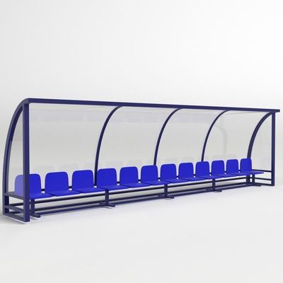 Anti-UV Custom Size Portable Bench Shelter with Aluminum and Steel Material for Football Substitute Bench