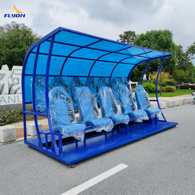 Portable Bench Shelter with Breathable Fabric Cover Secure Straps and Metal Frame for Outdoor Sports