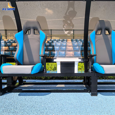 Aluminum Portable Substitute Bench with Assemble Installation and 5 Years Warranty for Soccer Stadium Team Shelter