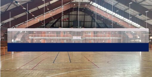 Good price Automatic Electric Control System Divider Curtain with High Strength Fabric and Customizable Color for Indoor Sports online