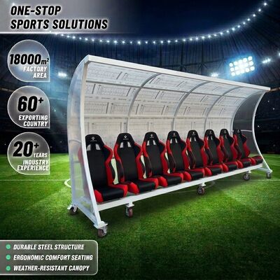 Good price Customizable Soccer Team Dugout with Weather-resistant PC Roof and 3-Year Warranty Portable Bench Shelter online