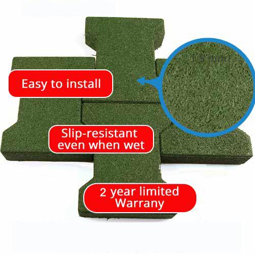Playground Rubber Flooring Mat with Easy Installation and Endurable Dog bone paver 2