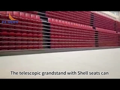 Optional Handrail And Flooring Retractable Bleacher Seating For Personalized Seating Configurations