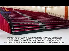 Silver Retractable Bleacher Seating for Easy Installation and Customization